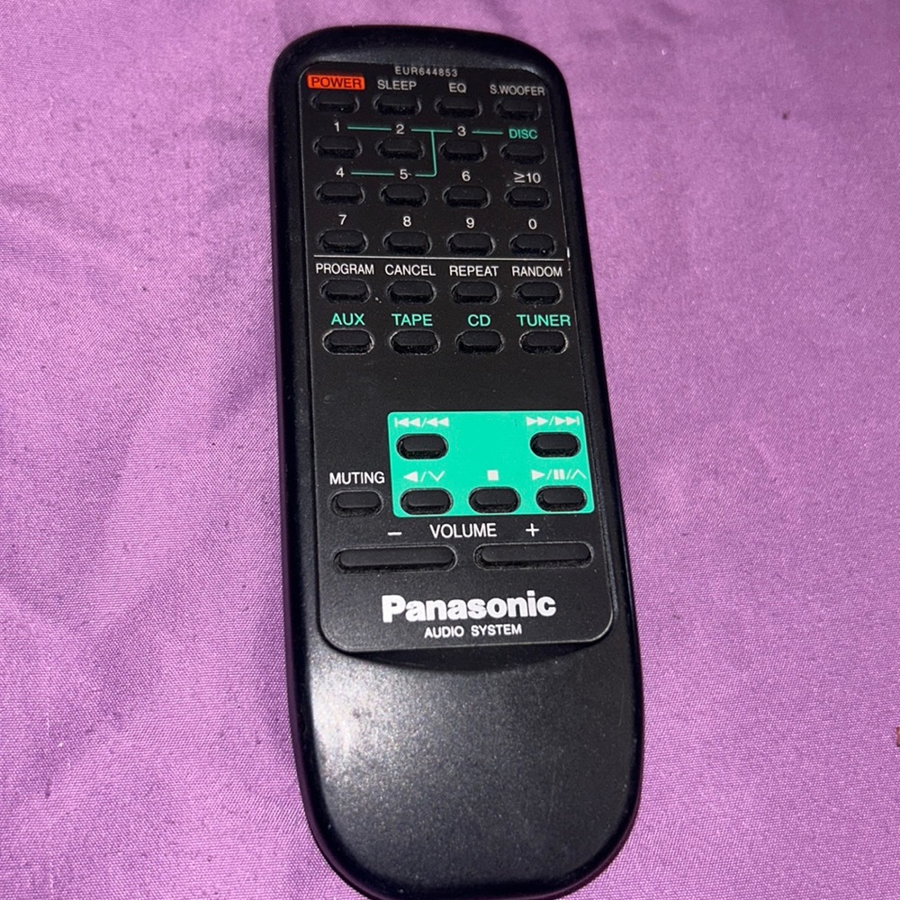 PANASONIC Audio System Stereo IR remote control EUR644853 missing battery cover